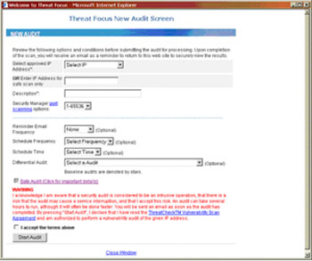 Start a New Security Audit